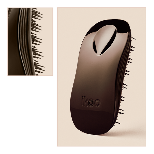 brush ikoo home black | щітка -детанглер для дбайливого розплутування волосся чорна 001-002-002 фото