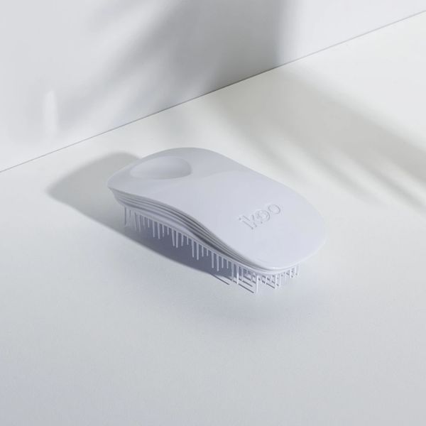brush ikoo home white | щітка-детанглер для дбайливого розплутування волосся класична біла 001-001-001 фото
