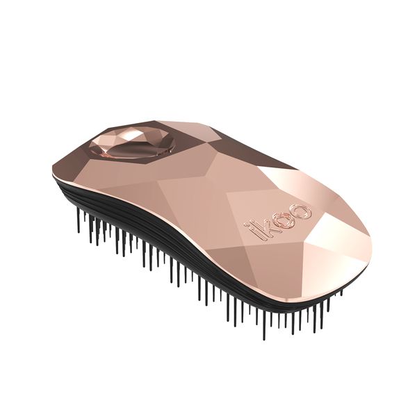 brush ikoo home black gold digger light pink | щітка-детанглер для дбайливого розплутування волосся 001-021-002 фото