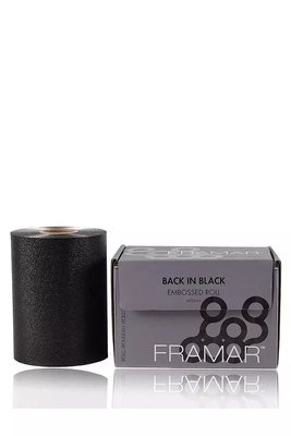 Framar Embossed Roll Medium Black | Фольга у рулоні з тисненням "У полоні чорного", 98 м. 12019 фото
