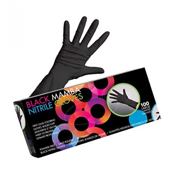 Midnight Mitts Nitrile Gloves | Рукавички нітрилові ультраміцні чорні, розмір М (100шт.) 90014 фото