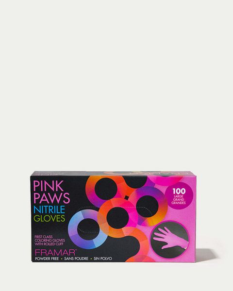 Framar Pink Paws Nitrile Gloves Medium| Рукавички нітрилові ультраміцні фуксія, розмір M (100 шт.) 90017 фото
